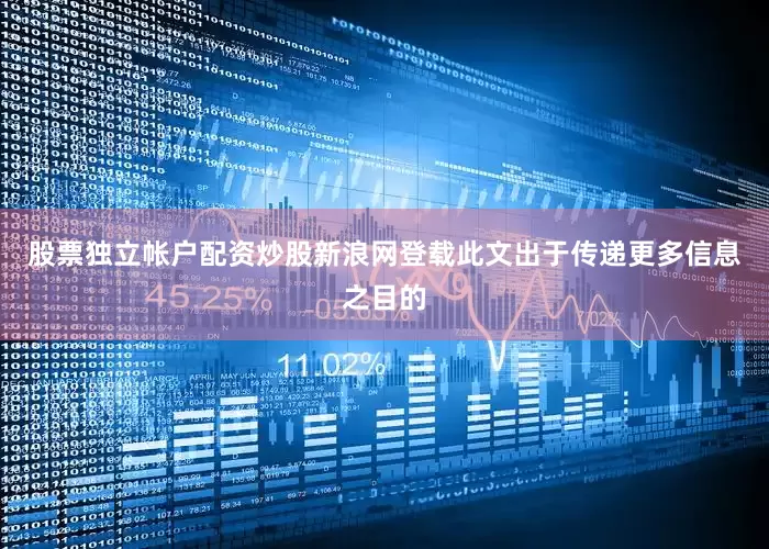股票独立帐户配资炒股新浪网登载此文出于传递更多信息之目的