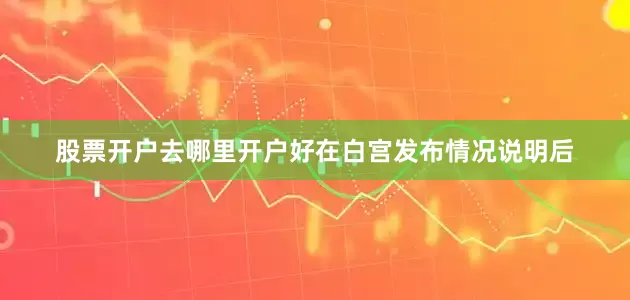 股票开户去哪里开户好　　在白宫发布情况说明后